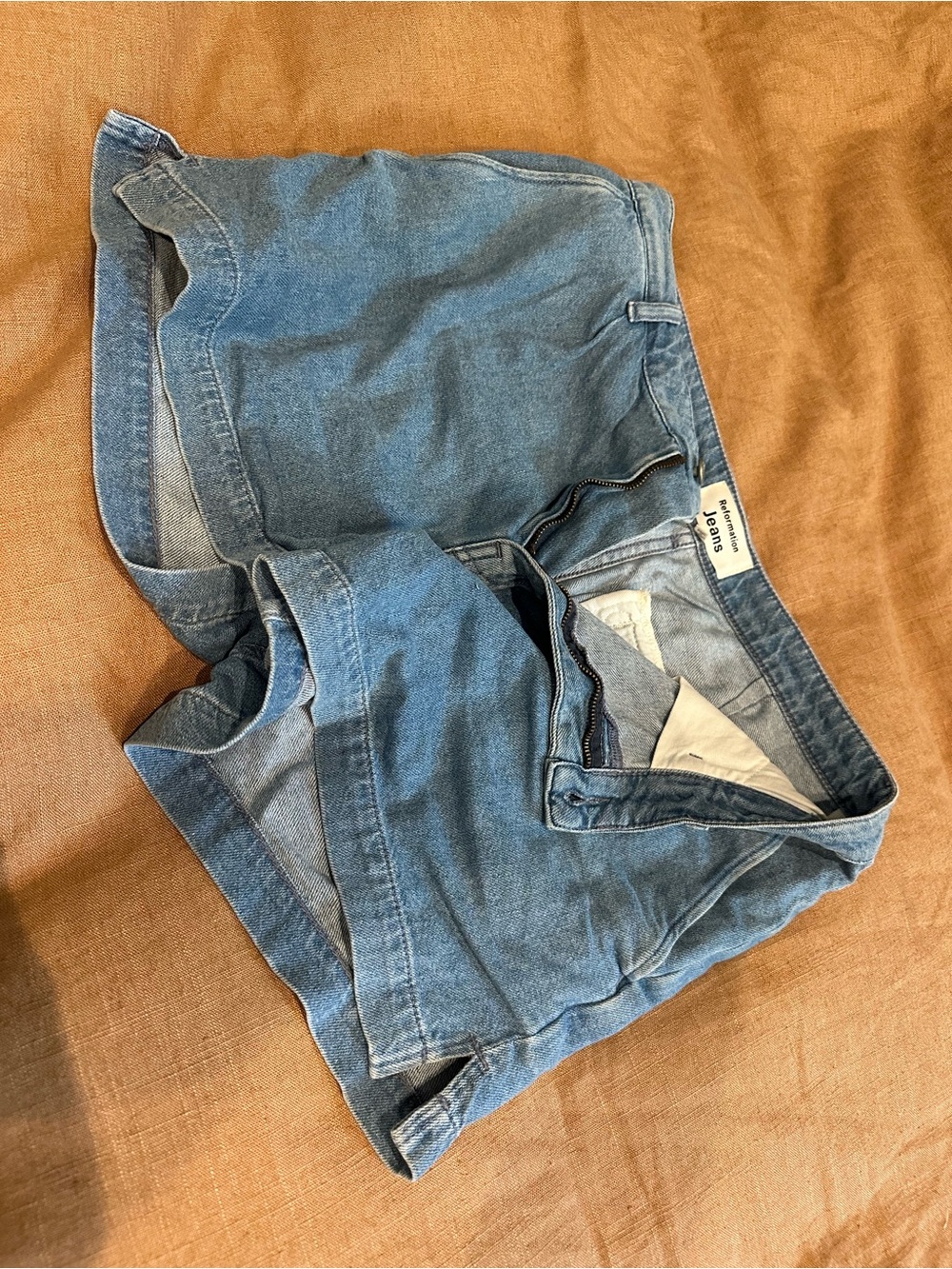 Reformation Blue Denim Jean Shorts
